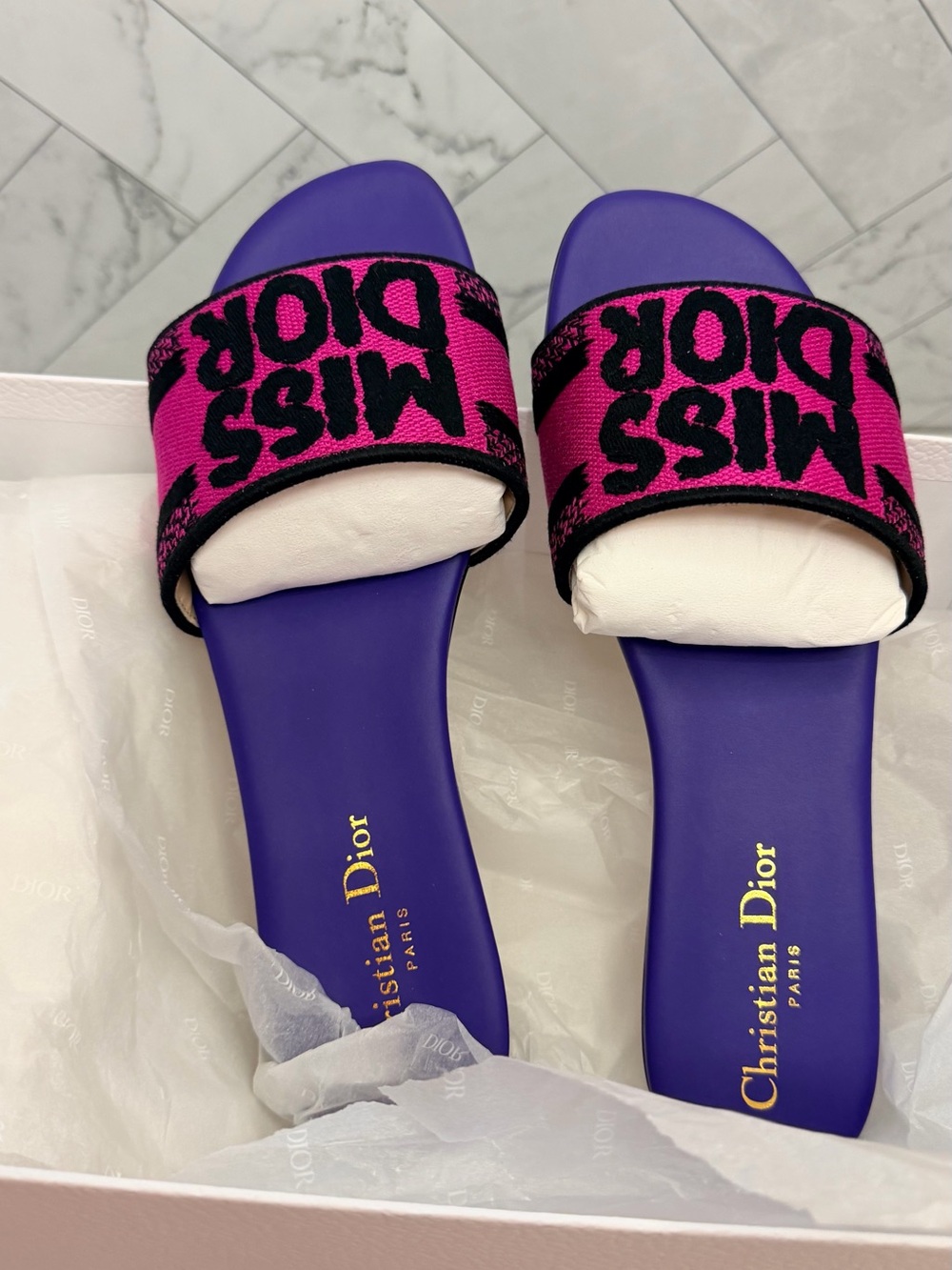 Dior Miss Dior' Slide Sandals.